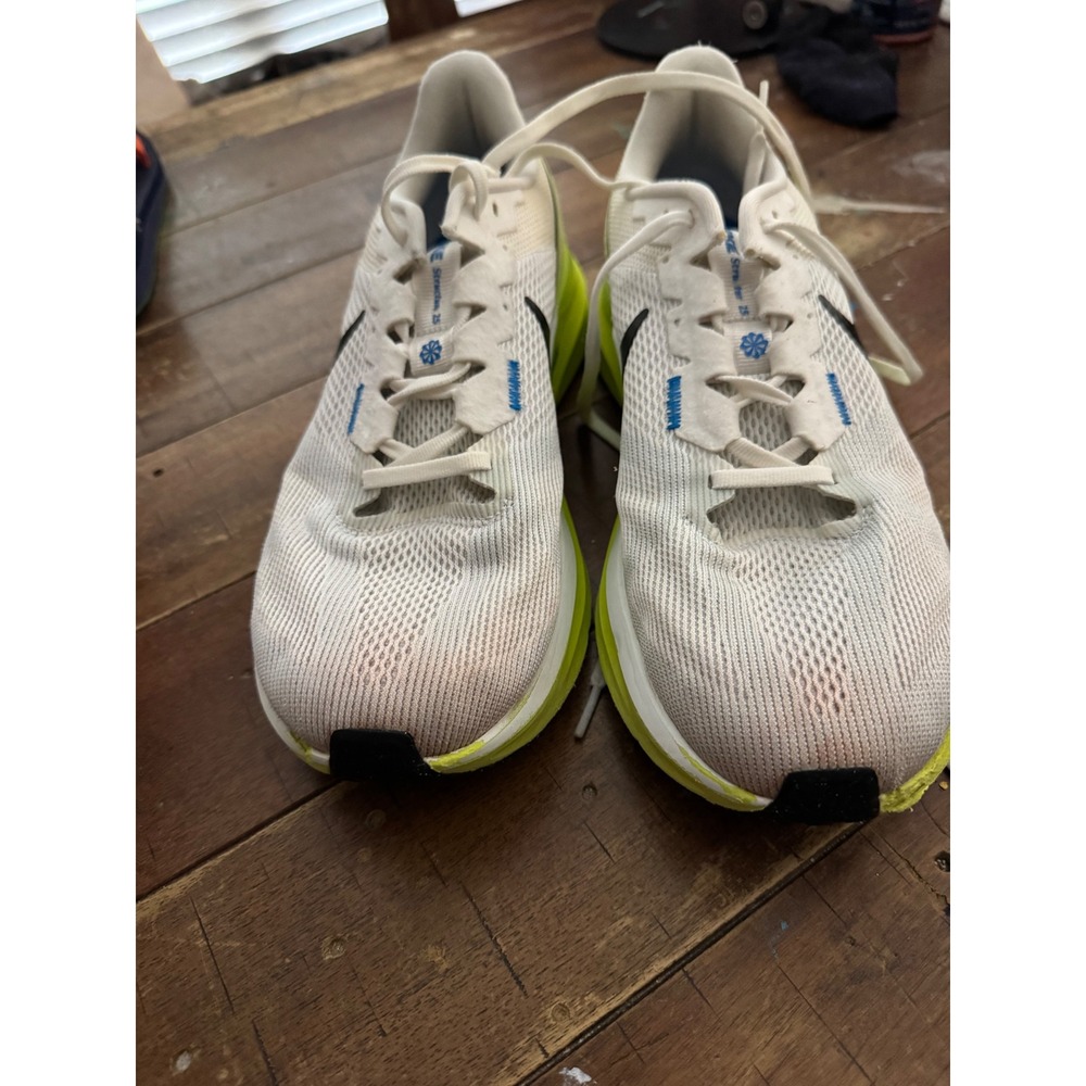 Nike Air Zoom Structure 25 Mens Running Shoes White Volt DJ7883-108 Size 10